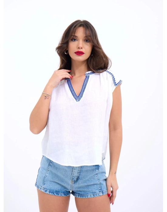 7162 BLUZ-BEYAZ