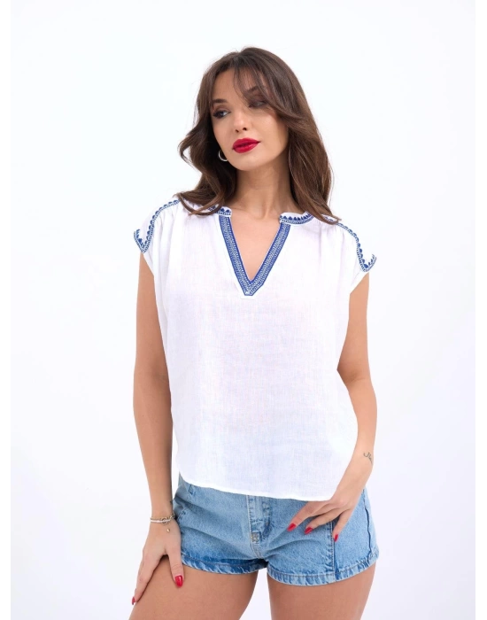 7162 BLUZ-BEYAZ