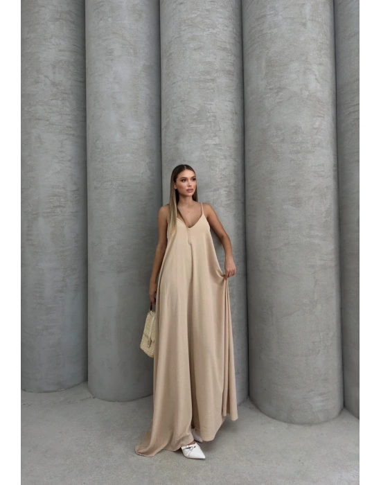Aerobin uzun elbise bej pt