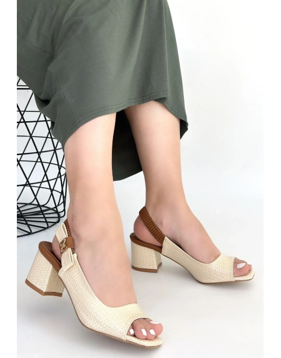 Alessi Bej Rugan Topuklu Ayakkabı