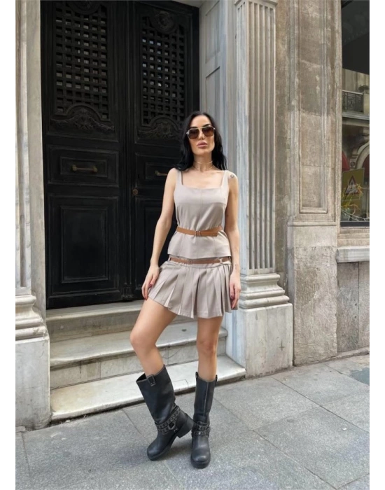 Kadın Fermuarlı Günlük Düz Topuklu Bağcıklı Modern Bot
