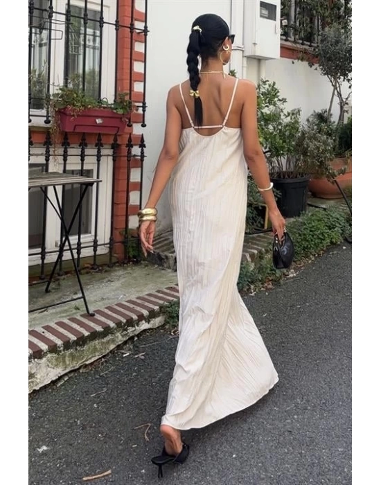 Askılı Maxi Boy Kraş Elbise 2900