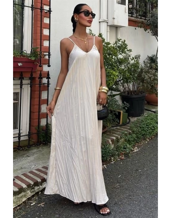Askılı Maxi Boy Kraş Elbise 2900