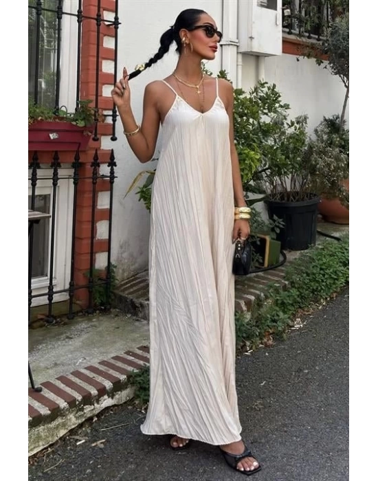 Askılı Maxi Boy Kraş Elbise 2900
