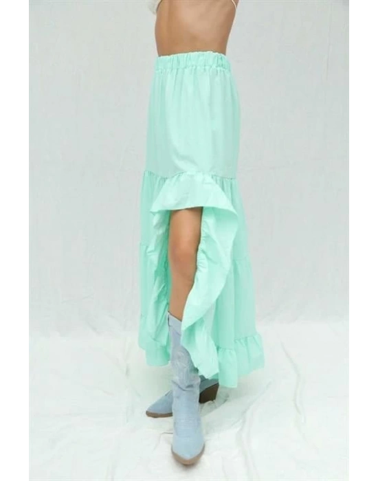 Audrey Fıfrlı Yırtmaç Detay Etek 4037