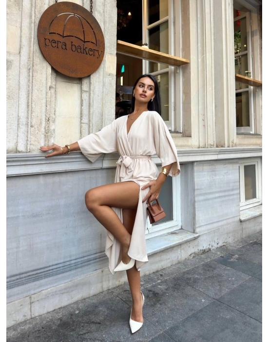 Ayrobin midi elbise