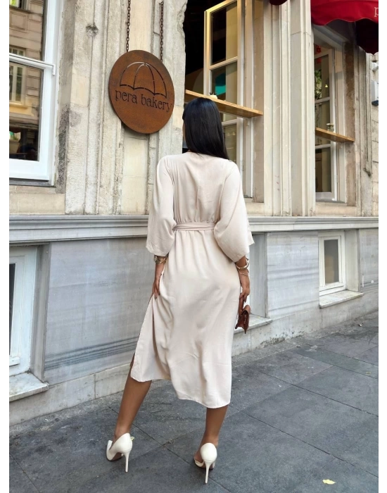 Ayrobin midi elbise