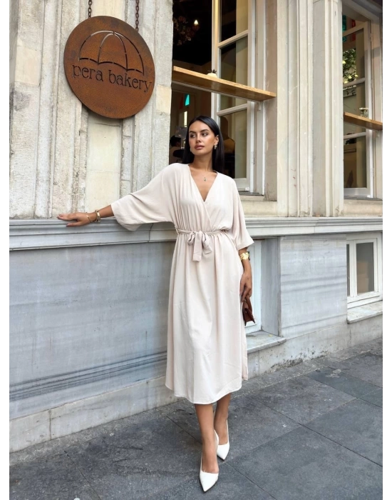 Ayrobin midi elbise