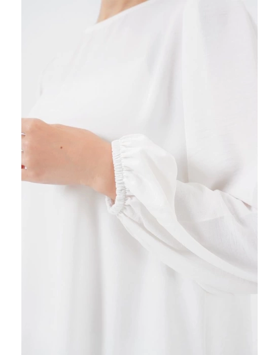 Ayrobin Tunik Pantolon Alt Üst Takım 6712 - Beyaz