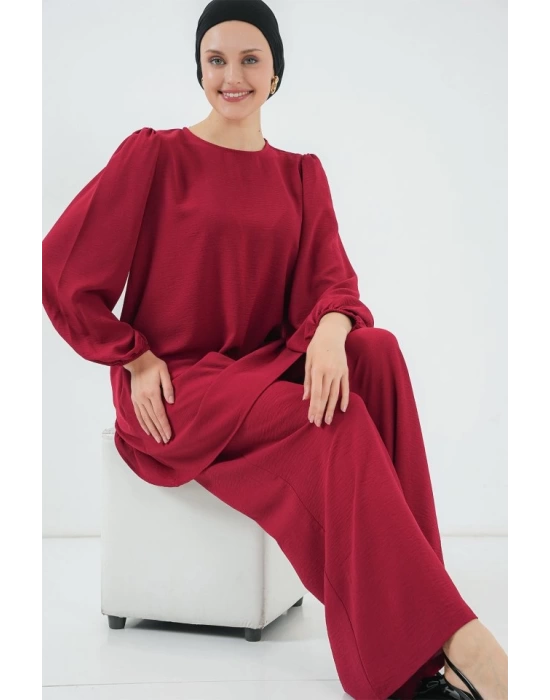 Ayrobin Tunik Pantolon Alt Üst Takım 6712 - Bordo