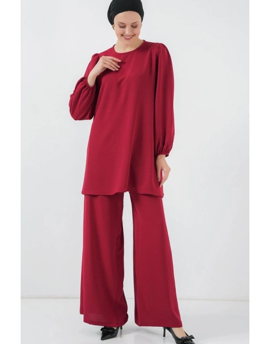 Ayrobin Tunik Pantolon Alt Üst Takım 6712 - Bordo