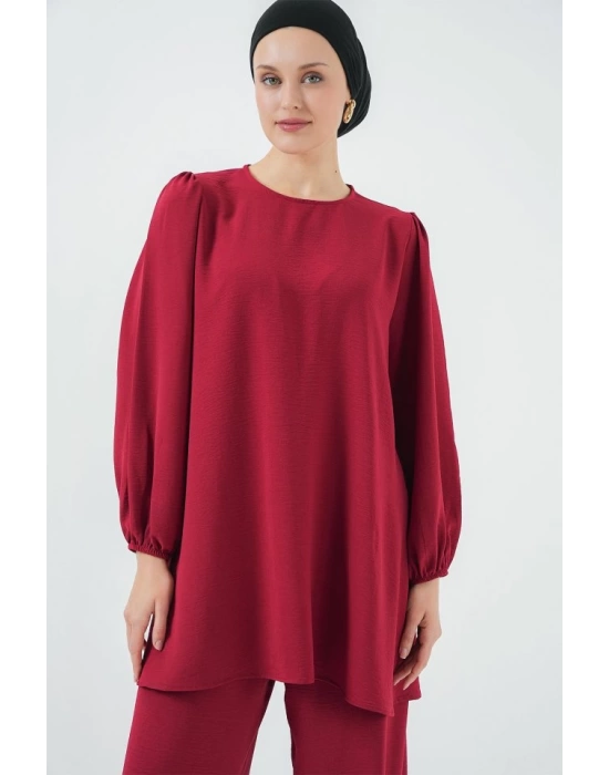 Ayrobin Tunik Pantolon Alt Üst Takım 6712 - Bordo