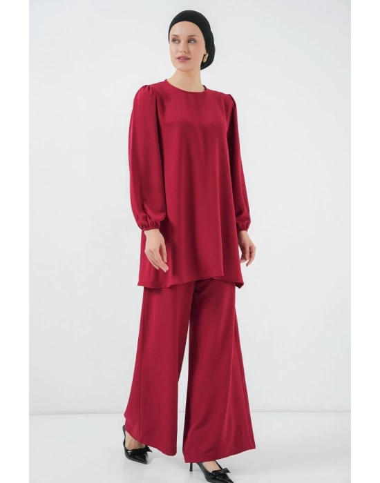Ayrobin Tunik Pantolon Alt Üst Takım 6712 - Bordo