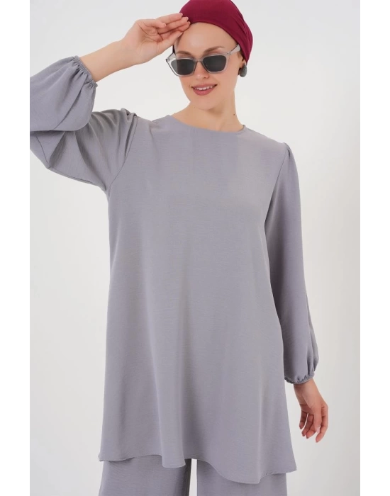 Ayrobin Tunik Pantolon Alt Üst Takım 6712 - Gri