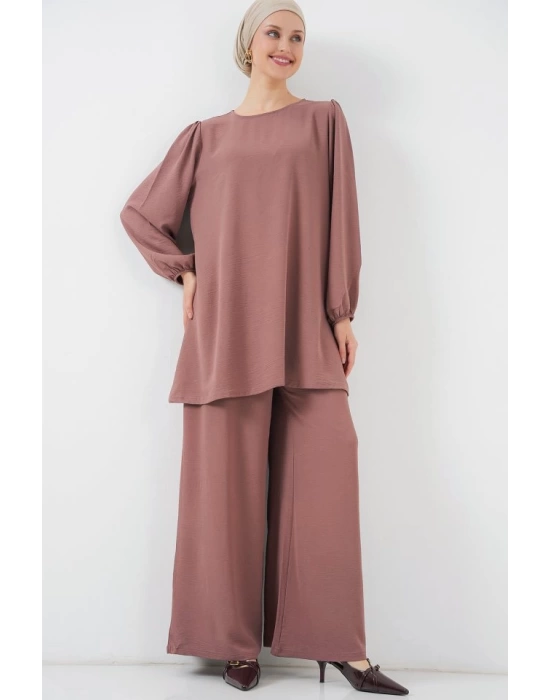 Ayrobin Tunik Pantolon Alt Üst Takım 6712 - Gül Kurusu