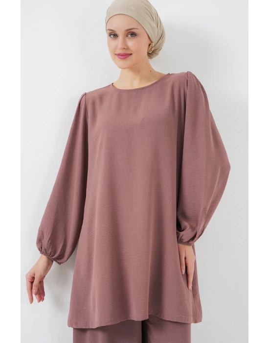 Ayrobin Tunik Pantolon Alt Üst Takım 6712 - Gül Kurusu