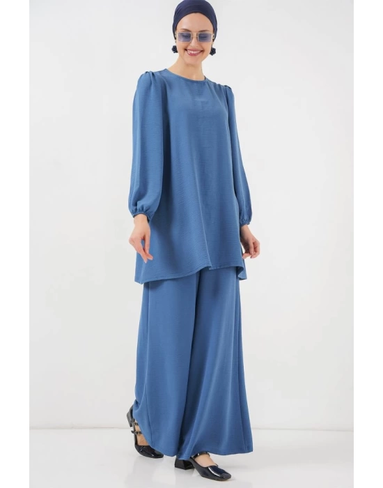 Ayrobin Tunik Pantolon Alt Üst Takım 6712 - İndigo