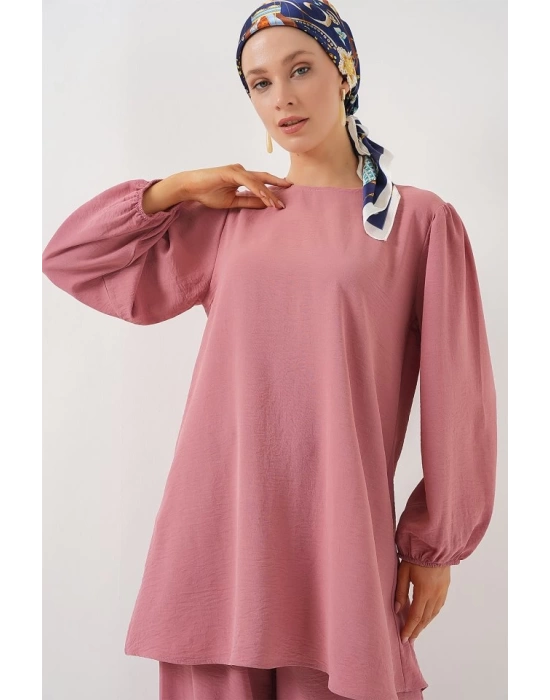 Ayrobin Tunik Pantolon Alt Üst Takım 6712 - Pembe