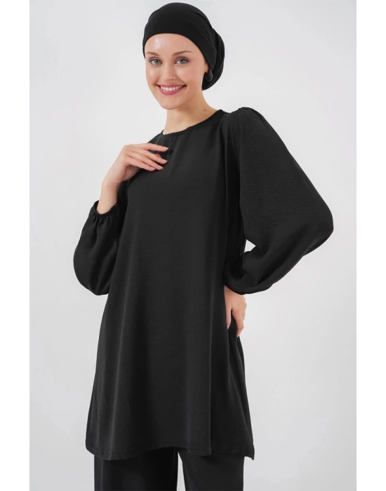 Ayrobin Tunik Pantolon Alt Üst Takım 6712 - Siyah