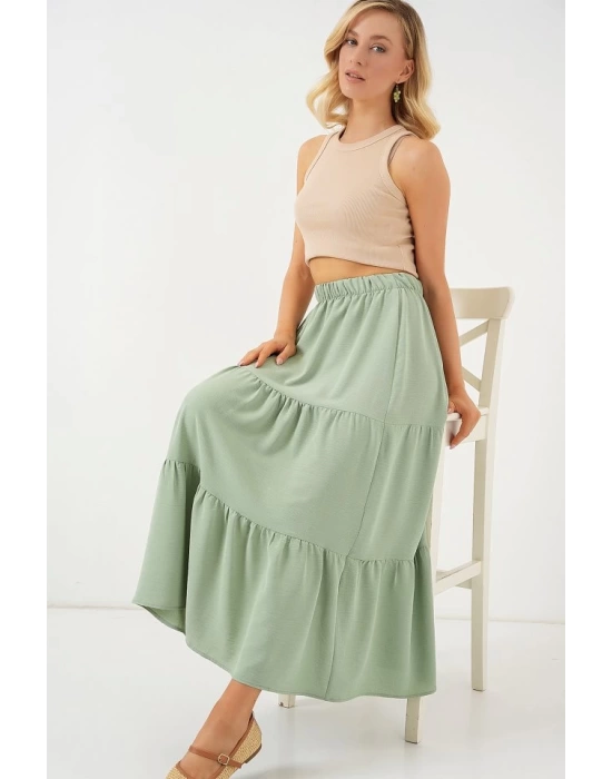 Ayrobin Uzun Etek 8048 - Mint