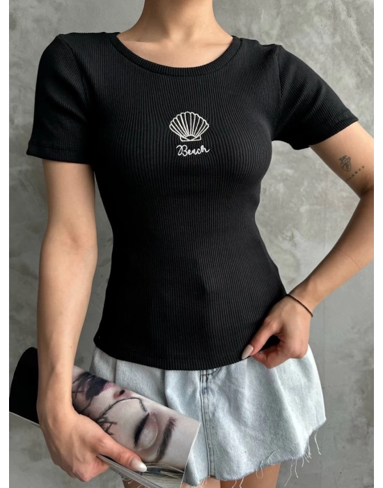 Bac nakışlı bluz