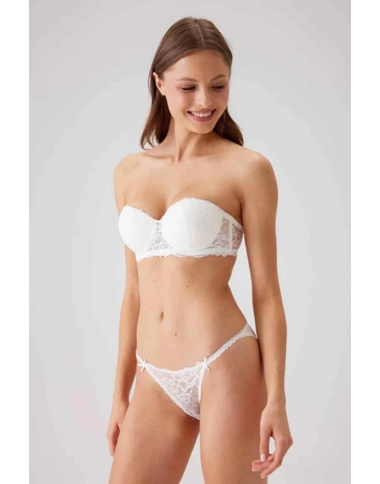 BALENLİ STRAPLEZ DESTEKLİ SÜTYEN TAKIMI KADIN 4563