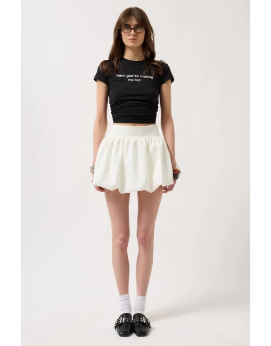 Balon Detay Mini Etek