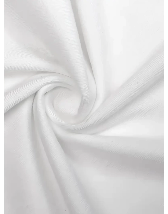 Baskılı Oversize Bisiklet Yaka T-shirt - Beyaz