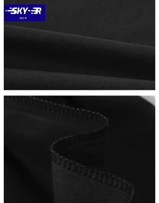 Baskılı Oversize Bisiklet Yaka T-shirt - Siyah