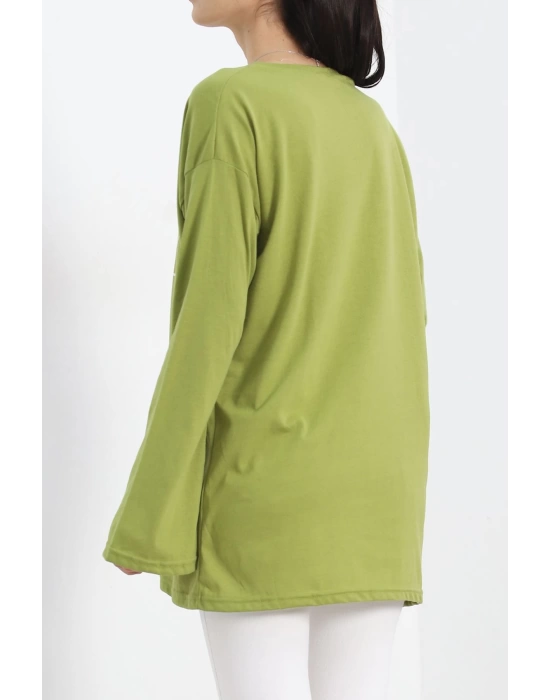 Baskılı Oversize Suprem Tunik Açıkyeşil - 20217.1567.