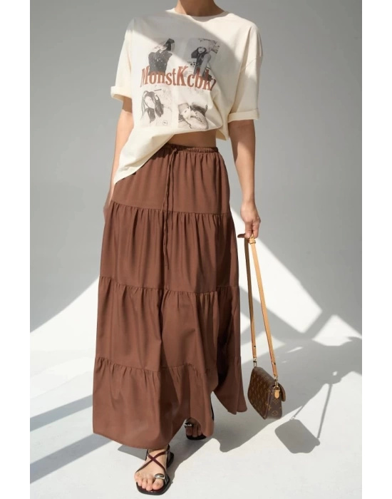 Baskılı T-Shirt - Ekru