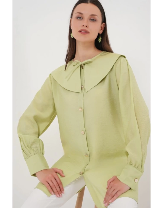 Bebe Yaka Uzun Tunik 5967 - E.Yeşil