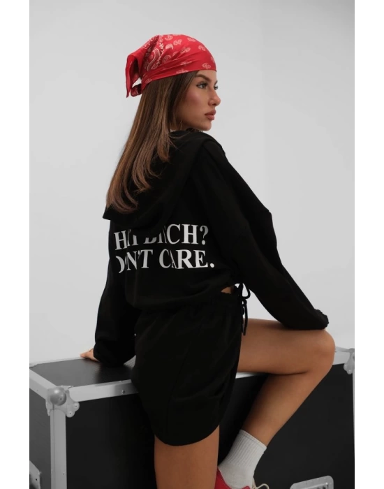 Beli Lastikli Fermuarlı Sweatshirt