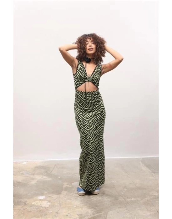 Bellatrix Cut Out Jakarlı Elbise 2677-8