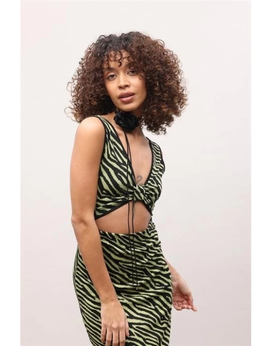 Bellatrix Cut Out Jakarlı Elbise 2677-8
