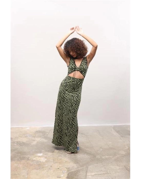 Bellatrix Cut Out Jakarlı Elbise 2677-8