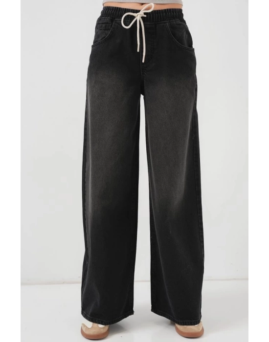 Bol Paça Kot Pantolon 6705 - Siyah