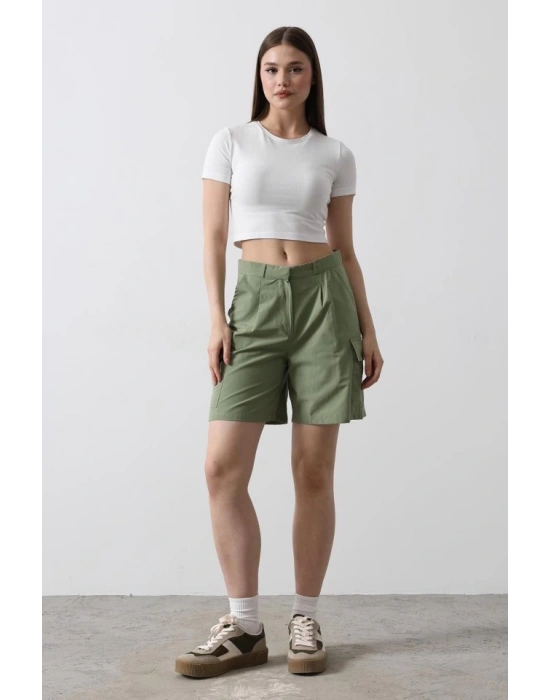 Cargo Cepli Şort - Haki