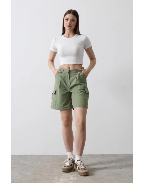 Cargo Cepli Şort - Haki