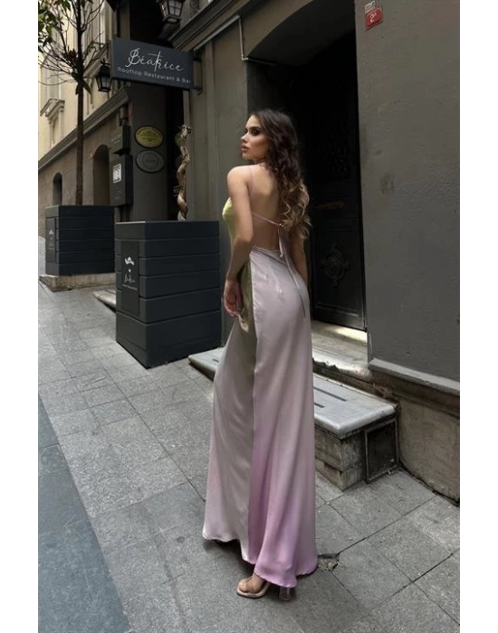 Carol Tek Omuz Saten Elbise 2613