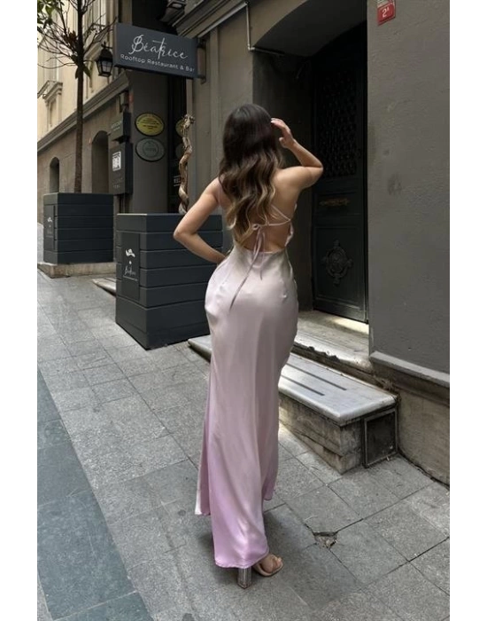 Carol Tek Omuz Saten Elbise 2613