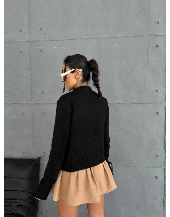 Cepli triko kazak siyah