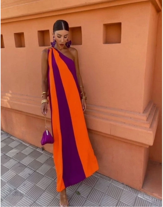 ÇİFT RENKLİ ELBİSE