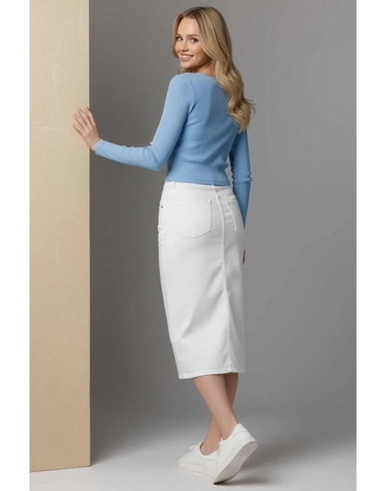 Çıtçıt Detaylı Bluz Mavi T4343