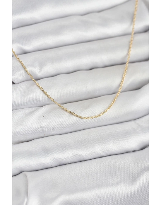 CM 14K Gold Renk Burgu Model 60 cm Kadın Kolye