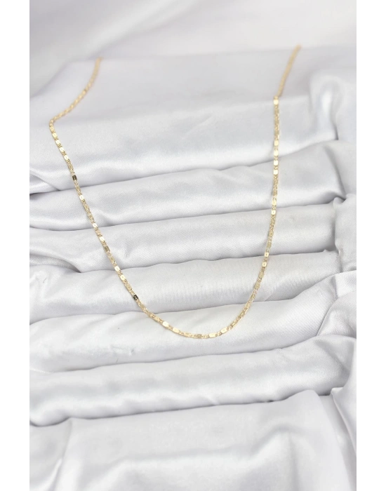 CM 14K Gold Renk Ezme Zincir Model 60 cm Kadın Kolye