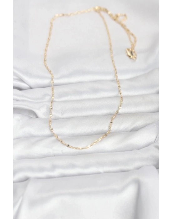 CM 14K Gold Renk Gemici Zincir Model 60 cm Kadın Kolye