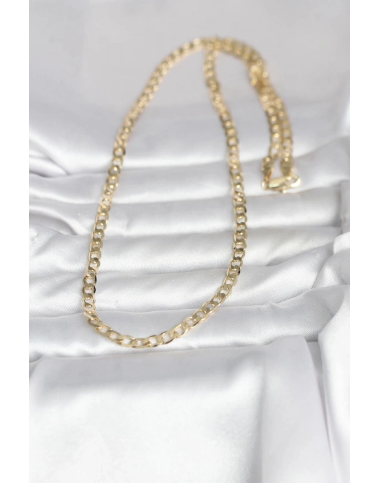 CM 14K Gold Renk Kalın Zincir Model 60 cm Kadın Kolye