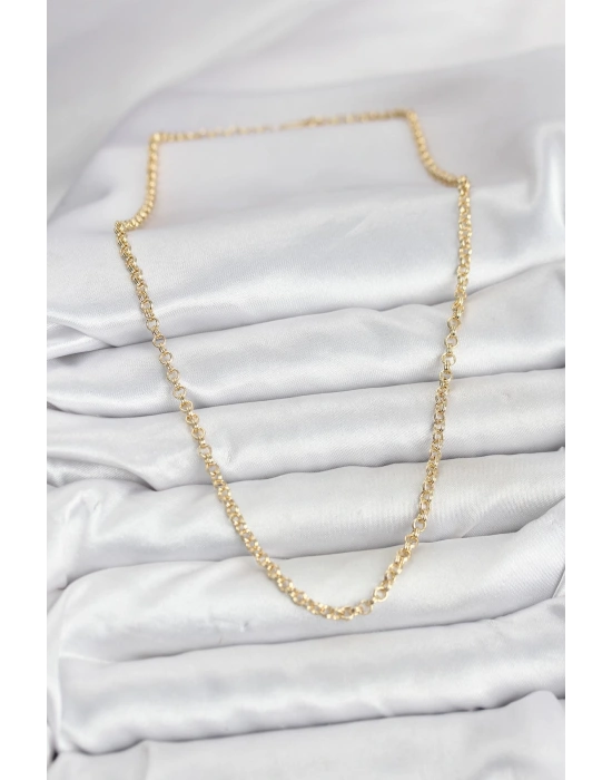 CM Gold Renk Pirinç Halkalı Model Kadın Kolye