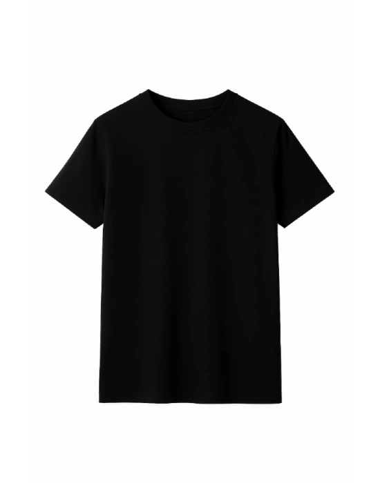 Çocuk Arka Sizin Tasarımınız Basic Tshirt - Siyah